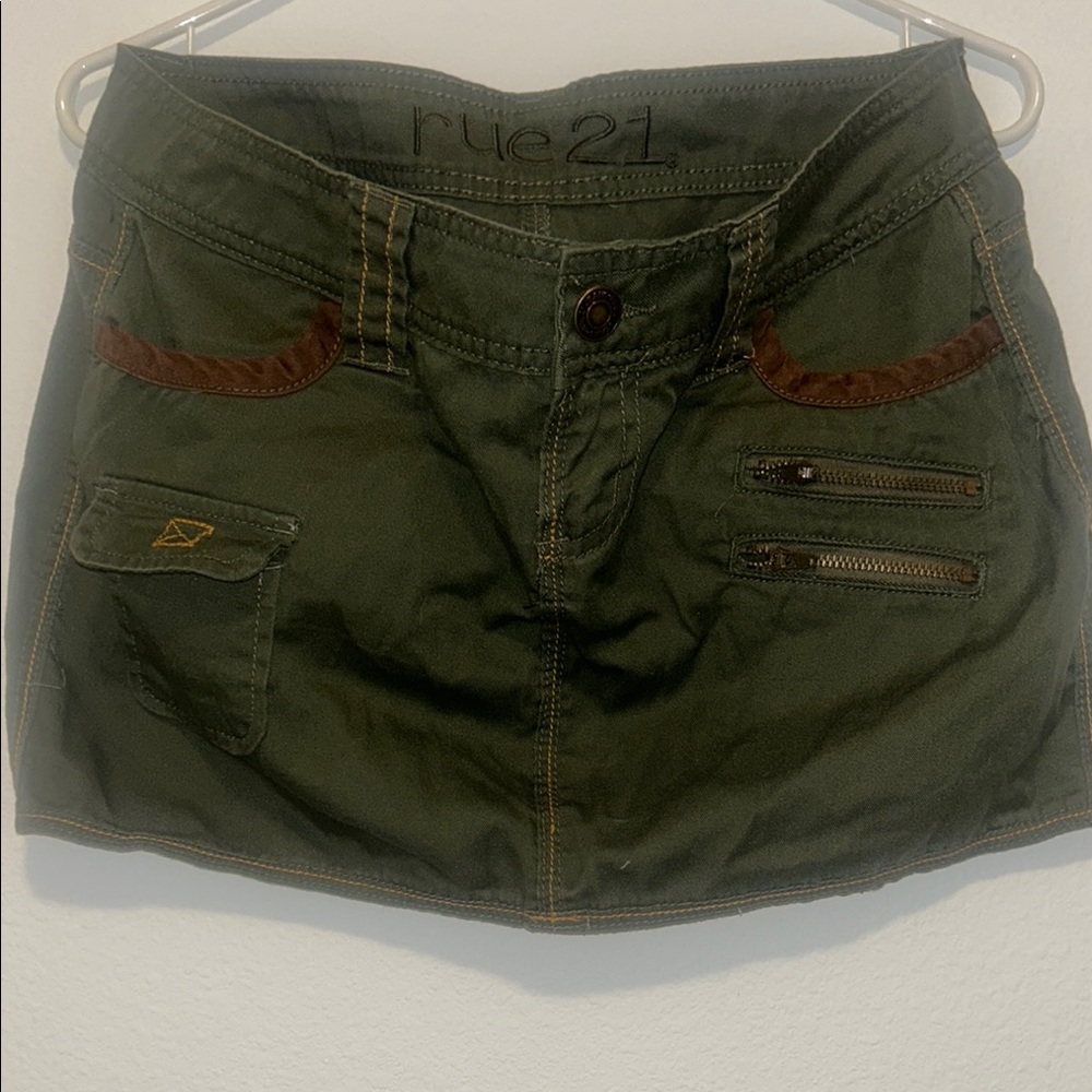 Rue21 Olive Green Mini Skirt